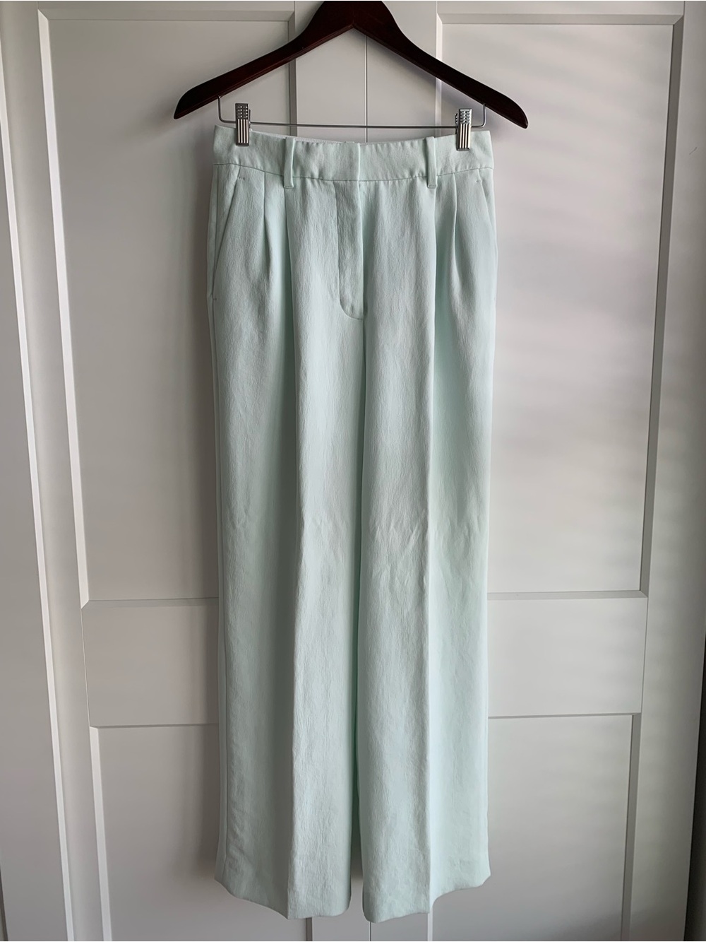 Wilfred The Effortless Pant Wide Leg Light Mint Woemen's Size 6 NWOT 30" Inseam